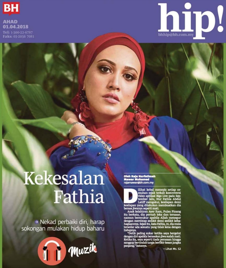 Fathia Latiff wearing Melinda Looi RTW Raya Collection, Bunga Pelikat.