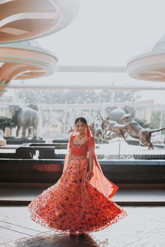 Mary Dass in Melinda Looi Couture Bridal lehenga
