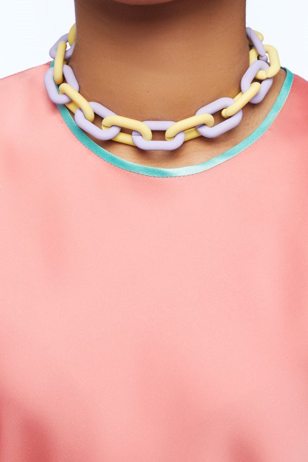 LAVENLEMON I ARCYLIC CHAIN CHOKER WITH BACK HOOK OPENING - MULTI